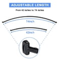 thumbnail image 5 of Curved Curved Shower Curtain Rod 42-74 Inches Adjustable Splicing Design Need To Drill Shower Rods Curved Round Bowed Rust proof, Premium Stainless Steel Shower Curtain Rod for Bathroom, Bathtub, Sta, 5 of 6