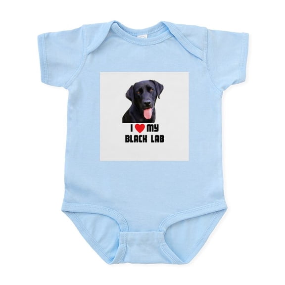 CafePress - I Love My Black Lab Infant Bodysuit - Baby Light Bodysuit, Size Newborn - 24 Months