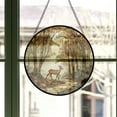 thumbnail image 3 of Boho Gentle Deer and Forest Path Suncatchers for Windows, Stained Glass Window Hangings,Hand-Painted Glass Panel Perfect for Home Decorr, Stained Glass Ornament 2025, Holiday, 3 of 6