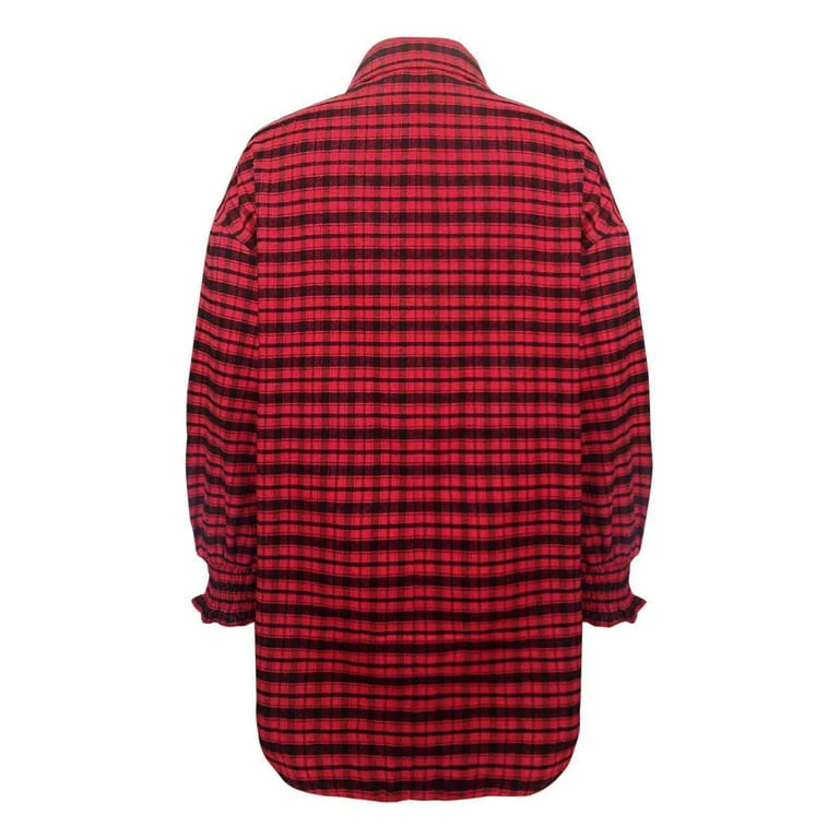Womens fitted cheap check shirt