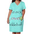 thumbnail image 3 of Camiseta de Pickleball Paz amor pickle divertido Pickleball Pickleball vintage Diseños de Pickleball Vestido de bolsillo suelto, 3 of 7
