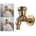 thumbnail image 4 of Grifo de baño de montaje en pared para interior y exterior, lavabo, lavadora, balcón, fregona dorado, 4 of 9
