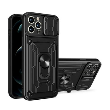 Shockproof iPhone 13 Stand Case with Slide Camera Cover & Kickstand Military Grade Heavy Duty Protective with Magnetic Car Mount Holder for iPhone 13 6.1