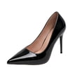 thumbnail image 1 of Heels Cushions for High Heels Patent Leather Pointed Toe Pumps 4 Inch Heel Womens High Heels, 1 of 8