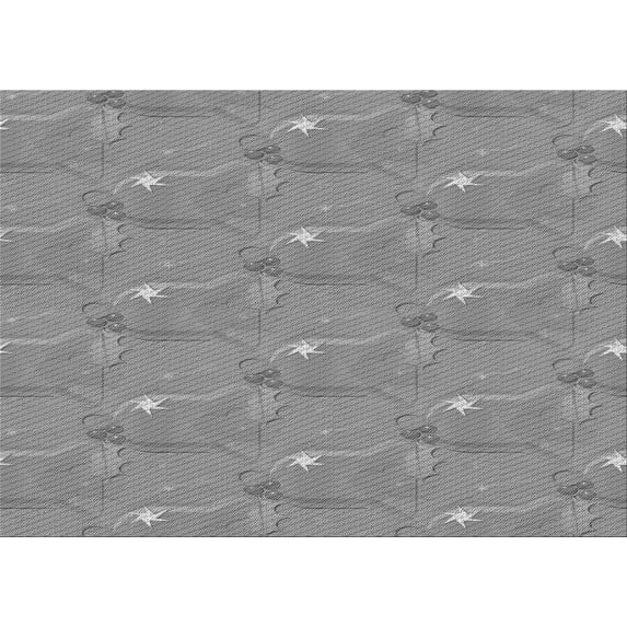 Ahgly Company Machine Washable Indoor Rectangle Transitional Sonic Silver Gray Area Rugs, 7' x 9'