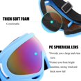 thumbnail image 4 of Gafas de esquí, paquete de 3 gafas de snowboard para niños, niñas, jóvenes, hombres y mujeres (rosa, azul y blanco), 4 of 5