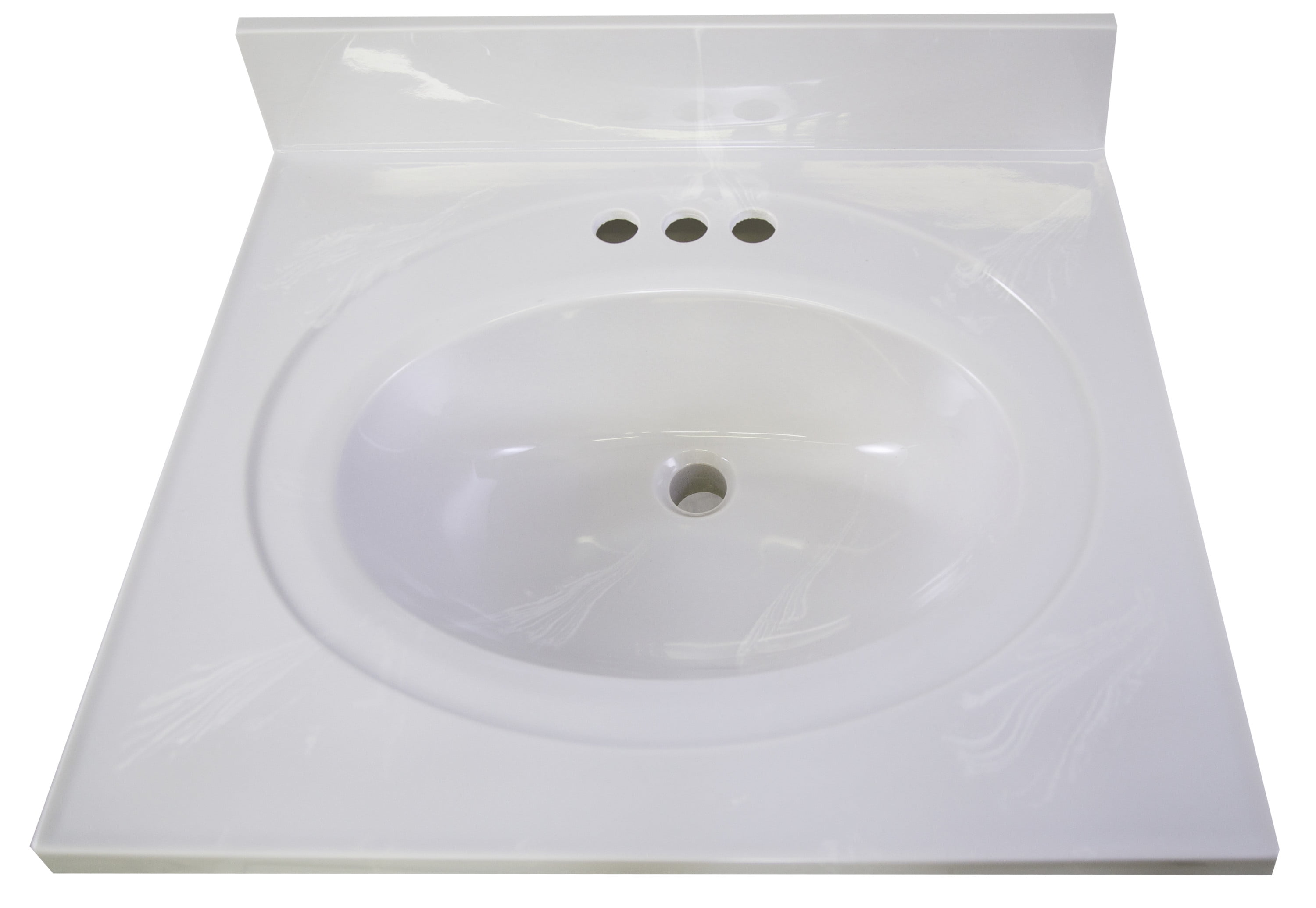 Design House Brookings 25" x 22" Ready to Assemble Shaker 2-Door Bath Vanity with Cultured Marble 4" Centerset Top, Espresso/Ivory Swirl