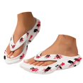 thumbnail image 3 of RotHome Arch Support Flip Flops for Women Orthopedic Sandals Plantar Fasciitis Soft Wedge Recovery Sandals Platform Thong Flipflops Dressy Slip On Walking Summer Beach Shoes, 3 of 9