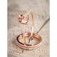 thumbnail image 2 of Sale 2 carat Morganite and Diamond Trio Ring Set in 10k Rose Gold with One Engagement Ring and 2 Wedding Bands, 2 of 2