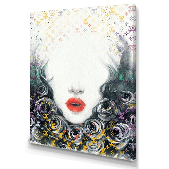 Designart High Fashion Female Sketch VI Canvas Wall Art