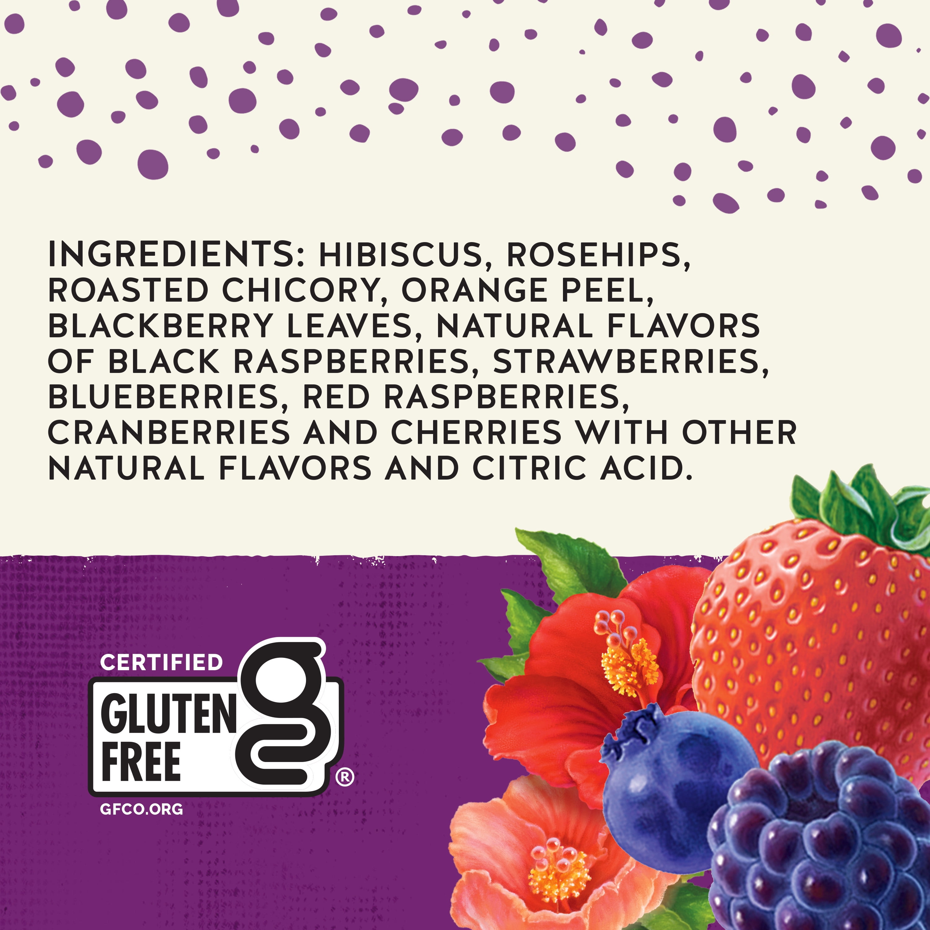 Celestial Seasonings Wild Berry Zinger Herbal Tea Bags 20 Count