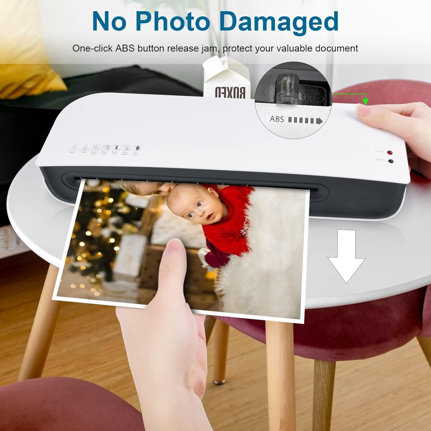 Laminater Machine, 9 Inch Thermal Laminater Machine, 4 in 1 Personal Desktop Cold Laminator with Paper Cutter, Corner Rounder and 15 pcs Laminating Pouches, for Office School, Business, Home Use