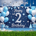 thumbnail image 6 of Yatrandify Decorative Design Happy Birthday Banner Balloon Decoration Happy 2nd Birthday Polyester Material Colorful Theme for Kids Party Event Decoration Indoor Celebration, 6 of 6
