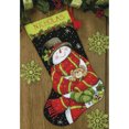 thumbnail image 1 of Dimensions Stocking Needlepoint Kit 16" Long-Snowman & Bear Stitched In Floss - 71-09151, 1 of 3
