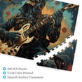 thumbnail image 2 of 500 Pc Jigsaw Puzzle Large Piece Picture Puzzles Unique Gift Idea Family Game Friends - skull playing guitar Heavy Metal Rock Skeleton, 2 of 5