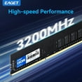 thumbnail image 3 of DDR4 RAM 2666MHz 3200MHz 8 Go 16 Go Bureau 1.2V Basse Tension Mémoire RAM pour PC DDR4 16 Go, 3 of 5