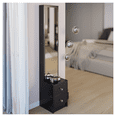 thumbnail image 4 of Length 11.8" x Width 15.7" x Height 63" Simple Stylish Dressing Mirror Cabinet, Full Body Mirror Cabinet, Extra Large Mirror, Multi Layer High Capacity Storage, Use Alone or In Conjunction With Vanity, 4 of 9