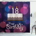 thumbnail image 1 of Ambesonne Purple Shower Curtain, Cartoon Birthday Cake, 69"Wx75"L, Purple and Lilac, 1 of 3