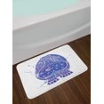 thumbnail image 2 of Hippo Bath Mat, Ornamental Ombre Style Watercolor Effect on Abstract Hippo Animal, Plush Bathroom Decor Mat with Non Slip Backing, 29.5" X 17.5", Indigo Purple and White, by Ambesonne, 2 of 2