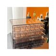 thumbnail image 1 of 1pc Three Layers 72 Grid Jewelry Storage Box, Material: Transparent Ps, Colors: Transparent, Brown, Grey, Pink, Suitable For: Jewelry, Earrings, Necklaces, Bracelets, Rings, Small Items Storage. Large, 1 of 5