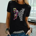 thumbnail image 2 of asdoklhq Womens Plus Size Clearance,Women's Shirt Tees Funny Cute Short Sleeve Fall T Shirt Butterfly Print Shirt Gift Tops Blouse Gift for Women, 2 of 7