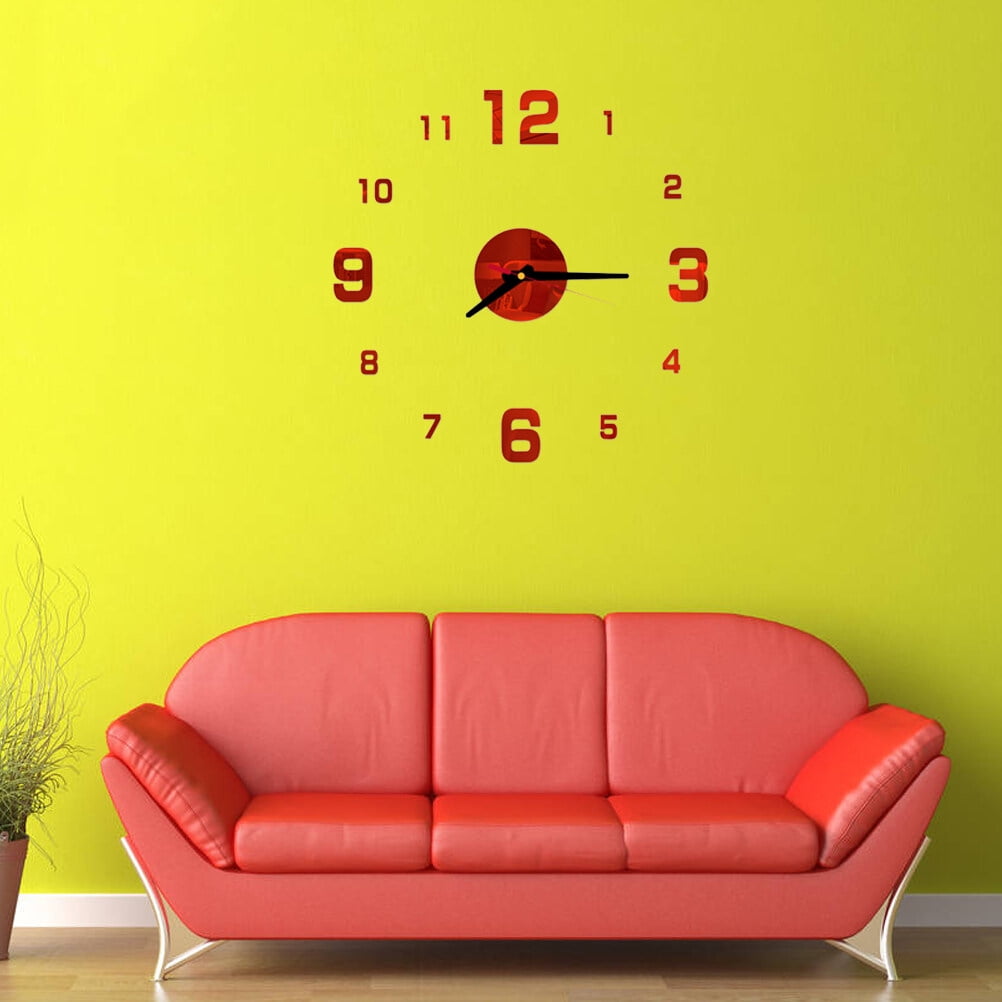DECORNIJIA Silent Non-Ticking Wall Clock, Modern Decorative Art Clock for Living Room, Bedroom, Office, Home Decor, 1 Set