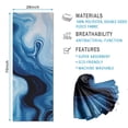 thumbnail image 2 of Light Blue Marble Flow Pattern Hot Yoga Mat Towel Non Slip for Hot Yoga - Quick-Drying Yoga Mat Cover with 4 Corner Pockets with Travel Bag - Hot Yoga Towel Non Slip 70"x26", 2 of 6