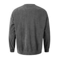 thumbnail image 5 of AWZXDE Men's Solid Color Crewneck Sweatshirt, Casual Home Wear Long Sleeve Pullover Dark Gray,M, 5 of 5