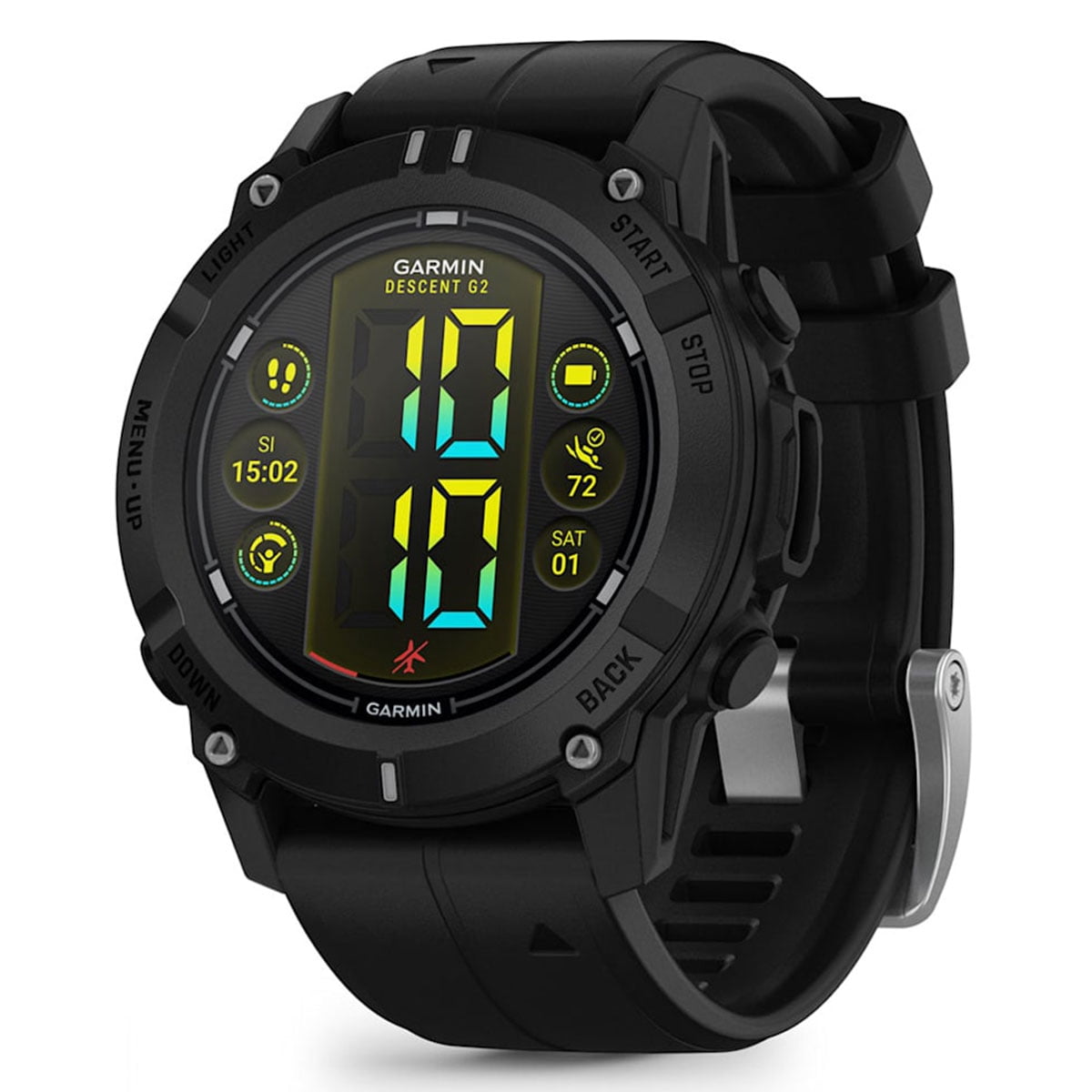 Garmin Descent G2 (Black with Black Band) AMOLED Dive Computer Watch Bundle with PlayBetter Dry Bag Pack