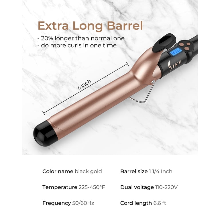 IKV 1.25" Professional Curling Iron, Ceramic Tourmaline photo 3