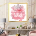 thumbnail image 3 of Designart 'Don't Listen To What They Say Go See On Pink Background' Traditional Framed Art Print, 3 of 4