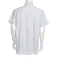 thumbnail image 4 of DcoolMoogl Men's Casual Loose Linen Short Sleeve Shirt Turndown Collar Button Down T-Shirt, 4 of 6