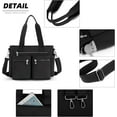thumbnail image 4 of Gocvo Casual Tote Bags with Multiple Pockets, Nylon Large Capacity Crossbody Tote Bag, Working Bag for Ladies (Black), 4 of 8