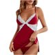 thumbnail image 1 of Conjunto de lencería sexy de vestido sexy de color puro con empalme de encaje de una pieza de moda para mujer Fridja  nalpqowj38106, 1 of 9