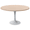 Light Natural, variant on LeisureMod Verve Mid-Century Modern 48" Round Dining Table with MDF Top and White Steel Pedestal Base for Dining Room and Kitchen, Black