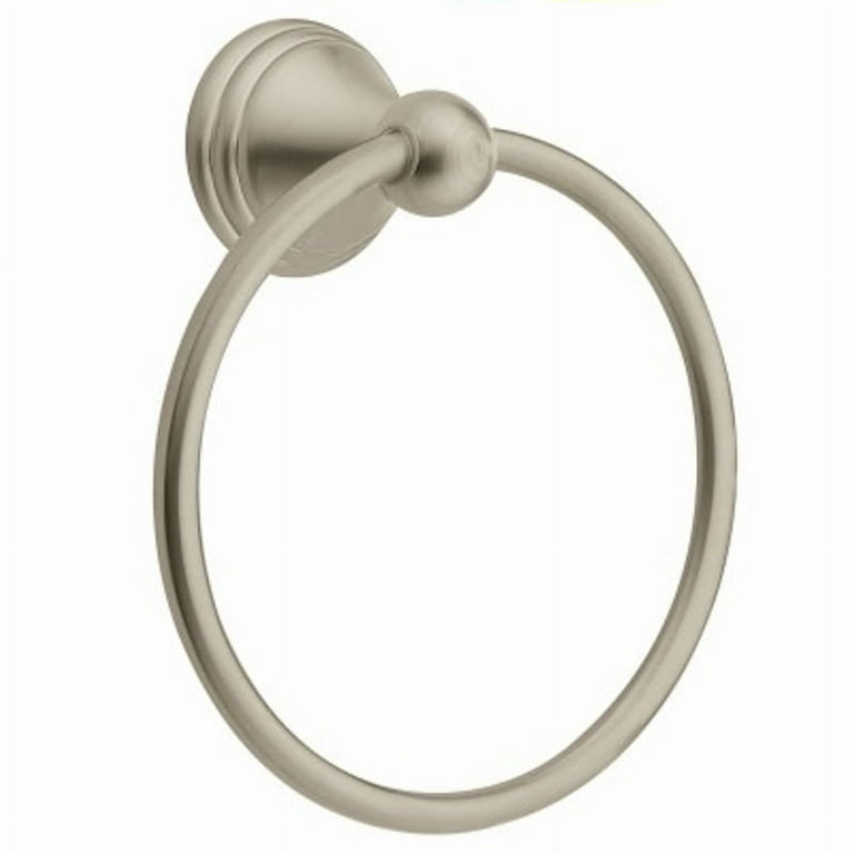 Moen Preston Spot Resist Brushed Nickel Wall Mount Towel Ring Moen Preston Spot Resist Brushed Nickel Wall Mount Towel Ring