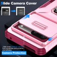 thumbnail image 3 of Dteck for Google Pixel 7 Case with Slide Camera Cover,Magnetic Rotated Kickstand Rubber Case Hard PC Camera Protection Military Grade Shockproof Heavy Duty Protective Cover,Pink, 3 of 8