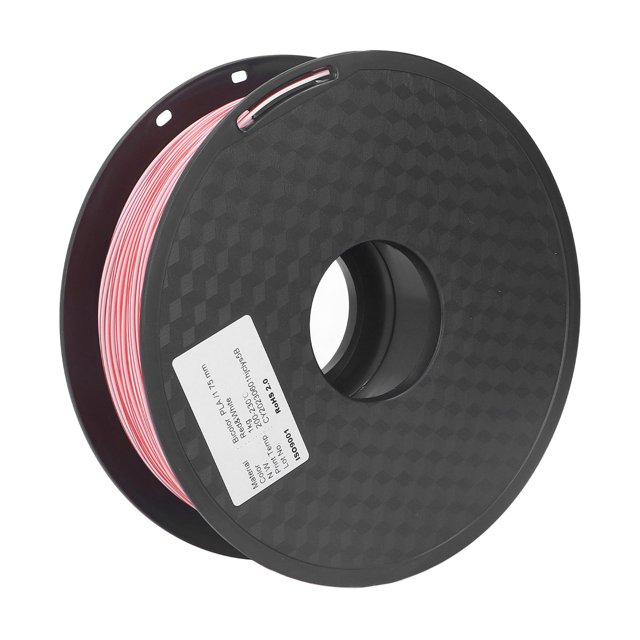 Dual Color Filament Consumable, Stable Feeding Better Effect 3D Printer Filament 1.75mm PLA Print Material Red White for DIY