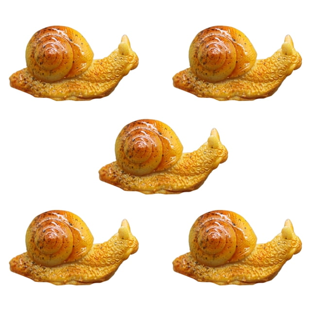 5Pcs Micro Landscape Decor Indoor Bonsai Ornament Miniature Snail Figurine
