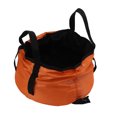 thumbnail image 1 of Collapsible Bucket, Durable Polyester Lightweight Universal Foldable Water Bucket Multi Purpose Wear Resistant With Handle For Fishing Orange, 1 of 8