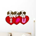thumbnail image 1 of Puppy Love Wall Decal Sticker by Wallmonkeys Vinyl Peel and Stick Graphic (24 in H x 24 in W), 1 of 4