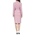 thumbnail image 3 of 2 Piece Skirt Suit Sets for Women's Business Formal Long Sleeve Blazer and Pencil Skirt Work Office Set L Pink, 3 of 6