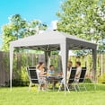 thumbnail image 2 of Outsunny 10 x 10 ft Pop Up Canopy Tent with Central Light, UPF 50+, 2 of 10