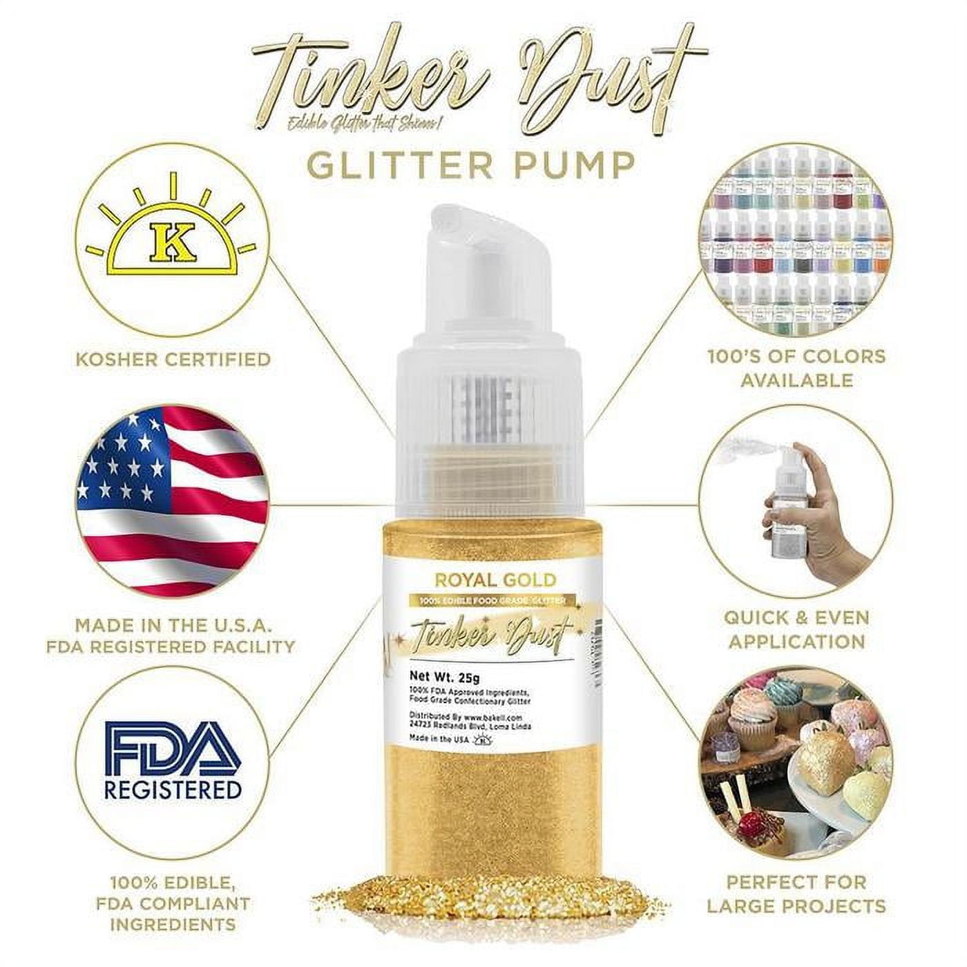 Gold Edible Glitter for Drinks Glitter 25g Spray Pump – Glittery - Your #1  source for all kinds of glitter products!