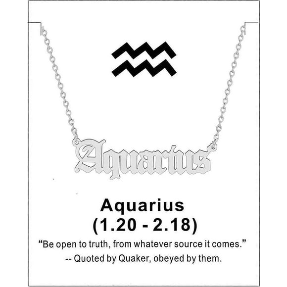 Zodiac Necklace, Silver Astrology Horoscope Constellation Zodiac Coin Necklace