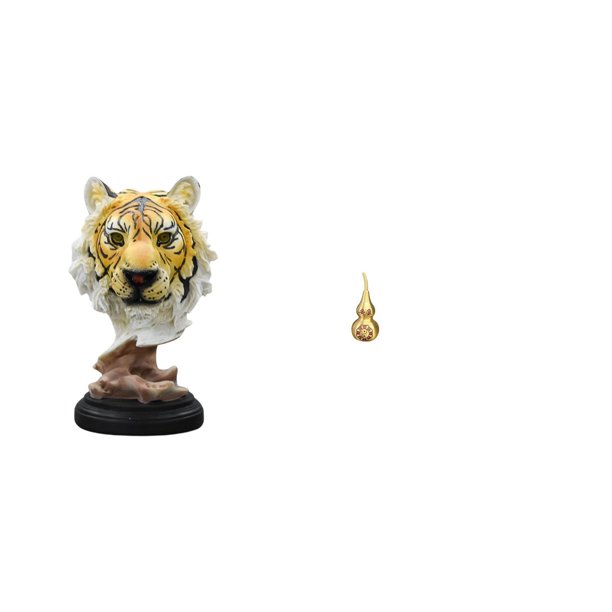 Escultura de mesa,Escultura de cabeza de tigre,estatua moderna de mesa,Figura decorativa de cabeza de animal de resina para escritorio,Escultura de tortuga marina,Estatua de calabaza de latón