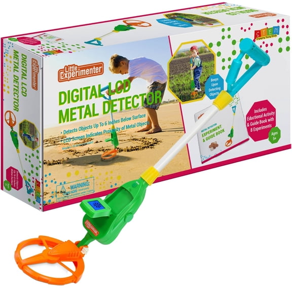 Metal Detector for Kids, Adjustable Beach Metal Detectors with LCD Screen