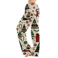 thumbnail image 6 of Christmas Pajama Pants Women Wide Leg Pajamas Lounge Pant for Women Cozy Warm Christmas Pj Bottoms Christmas Party Sleep Loungewear Pants, 6 of 6