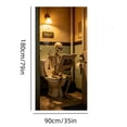 thumbnail image 3 of Halloween Door Cover 35.43x70.87 In, Polyester Festive Party Door Curtain Wall Decoration, Holiday Scene Backdrop Photo Prop, 3 of 6