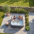 thumbnail image 6 of Wave Pacific 6-Person Square Inflatable Hot Tub | 130-Jet Massage & Eco Heater | Dark Gray, 6 of 7